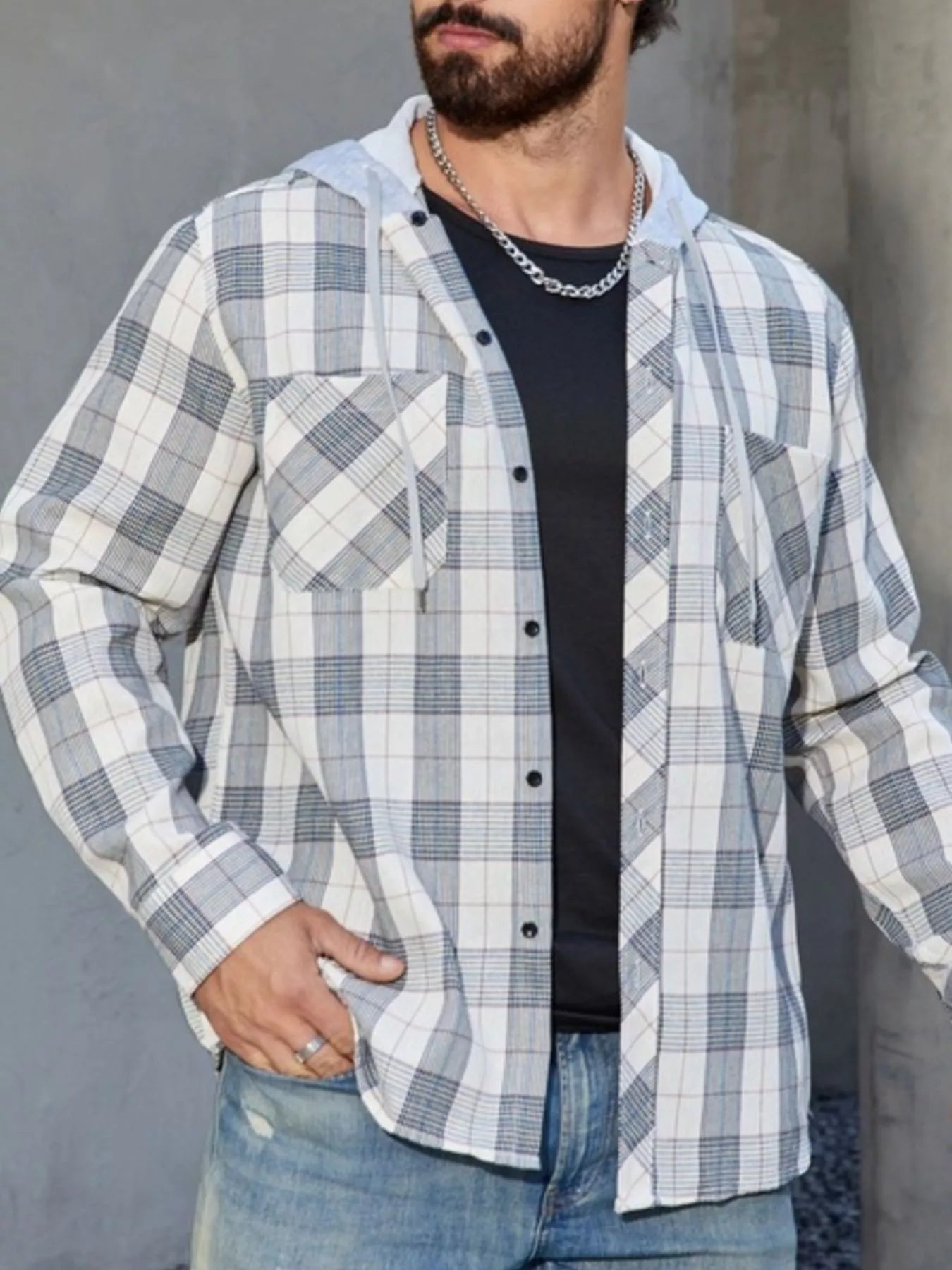 Men's Casual Plaid Long Sleeve Shirt Secondary image