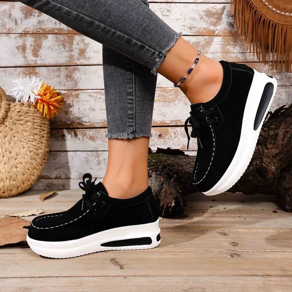 Round Toe Platform Sneakers Secondary image