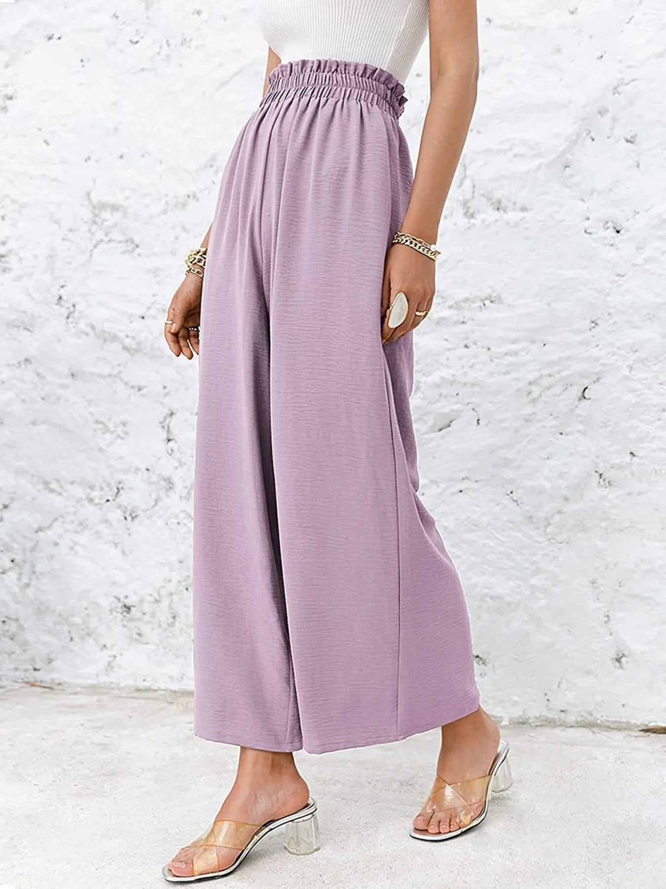 Full Size Wide Leg Pants with Pockets Plus Size Secondary image