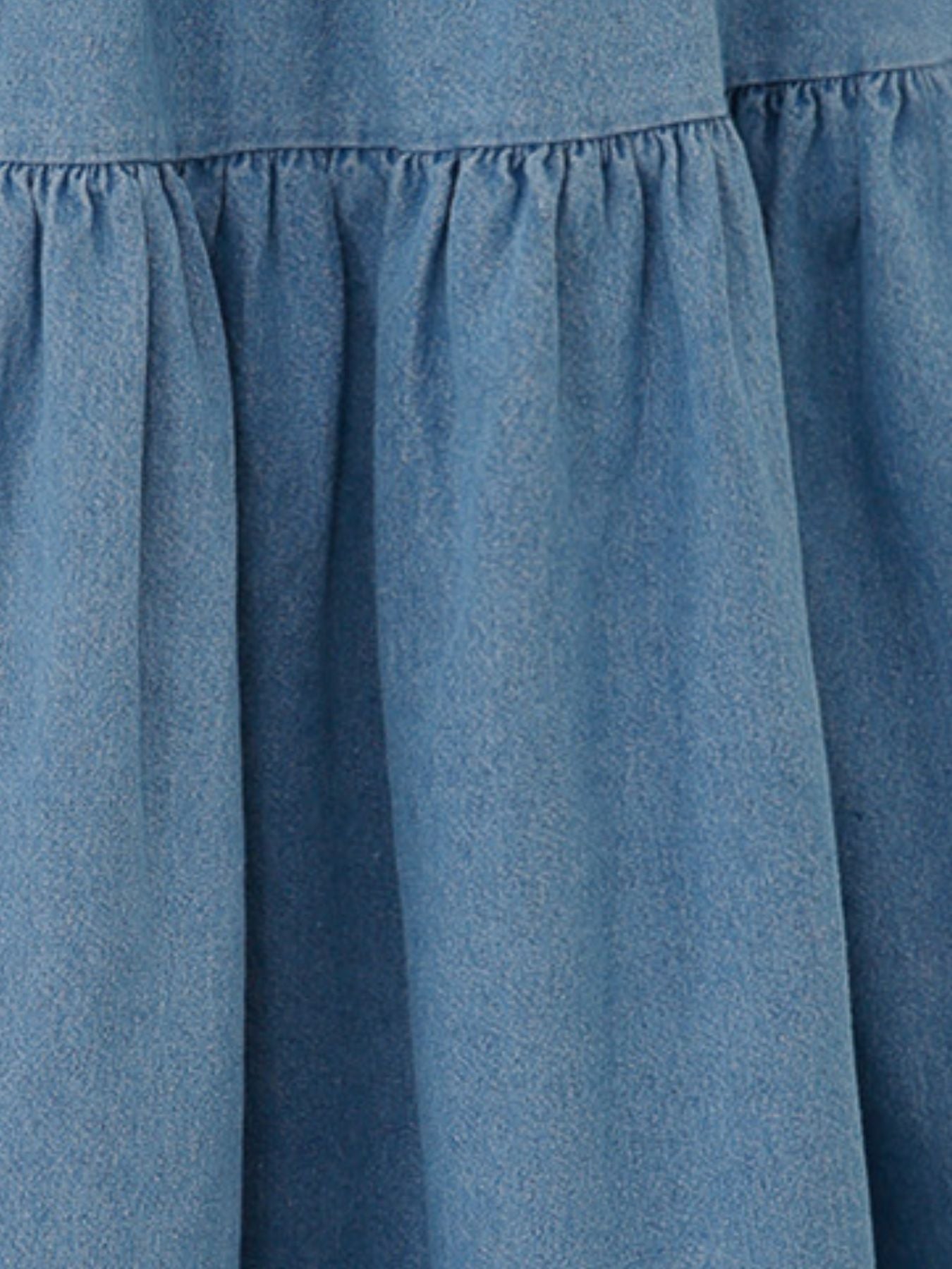 Tiered Denim Midi Skirt Secondary image
