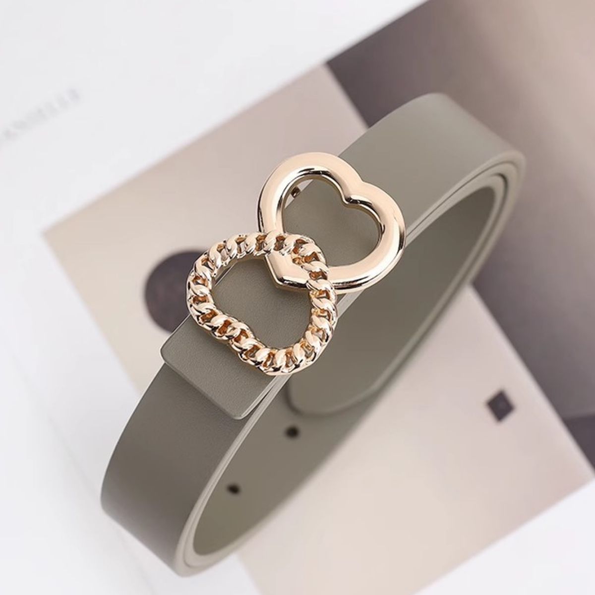 Adjustable Heart Buckle Belt Secondary image