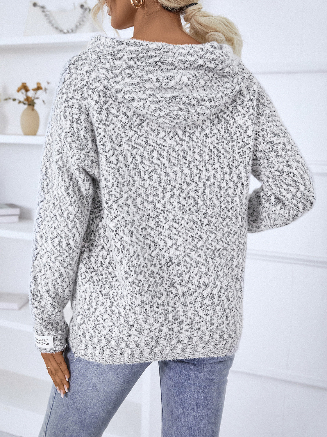 Zip-Up Hooded Sweater Secondary image