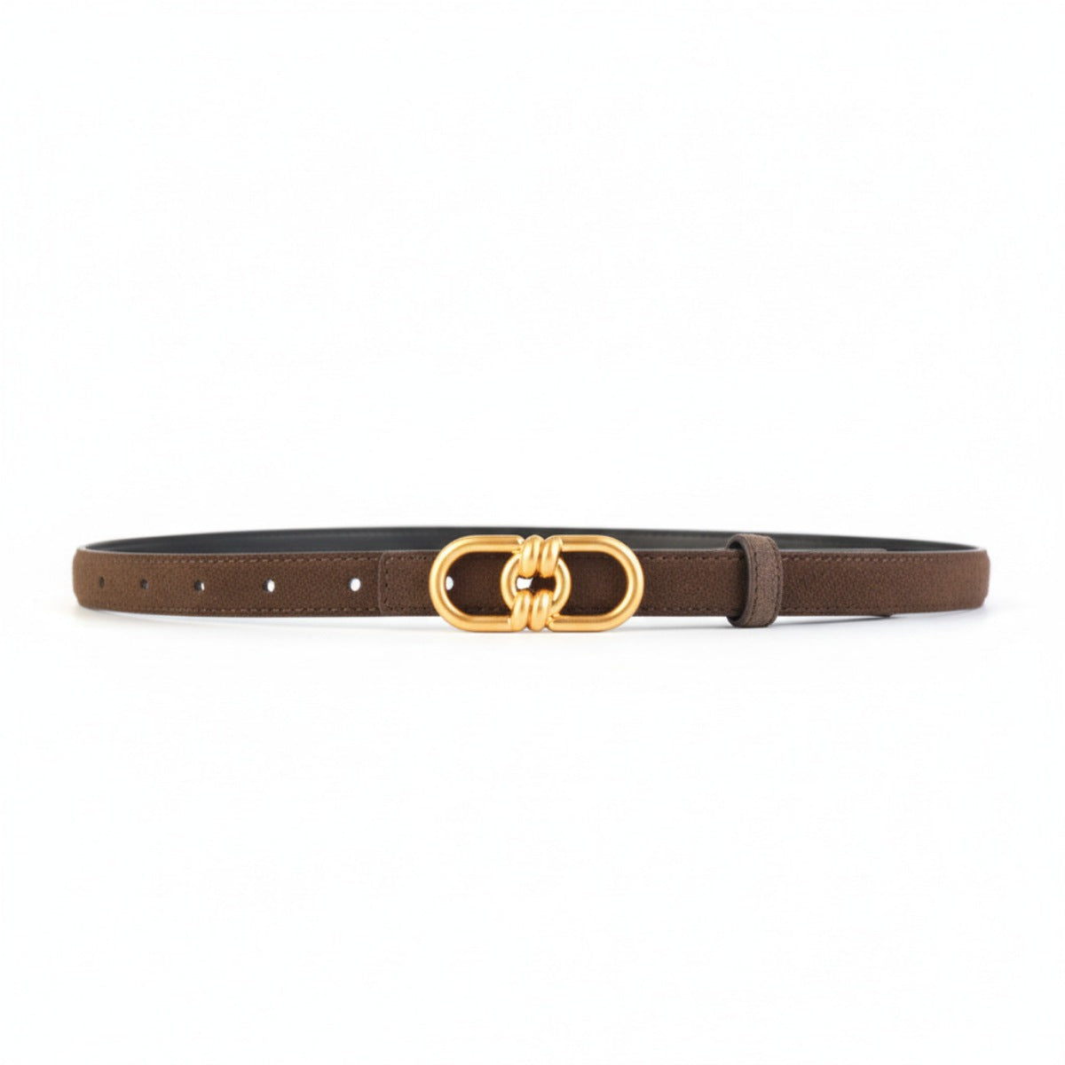 Golden Buckle Leather Belt Secondary image