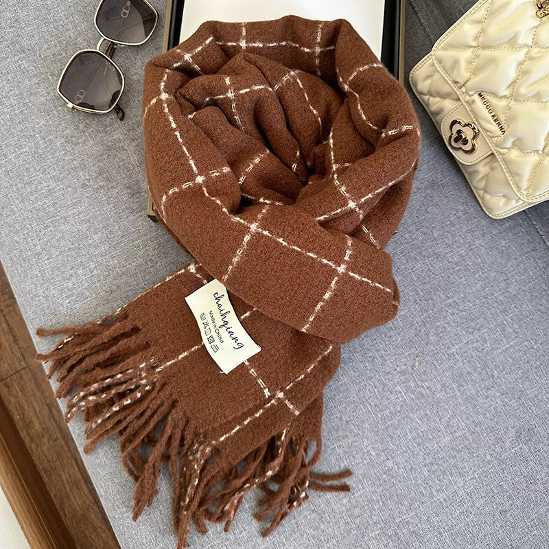 Fringe Plaid Scarf Secondary image