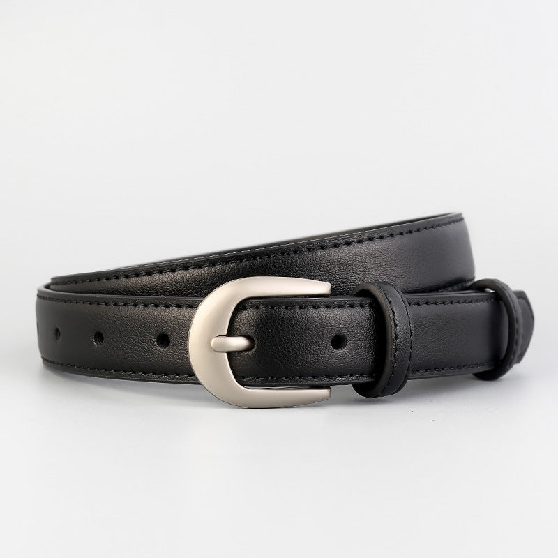 Classic Leather Skinny Belt Secondary image