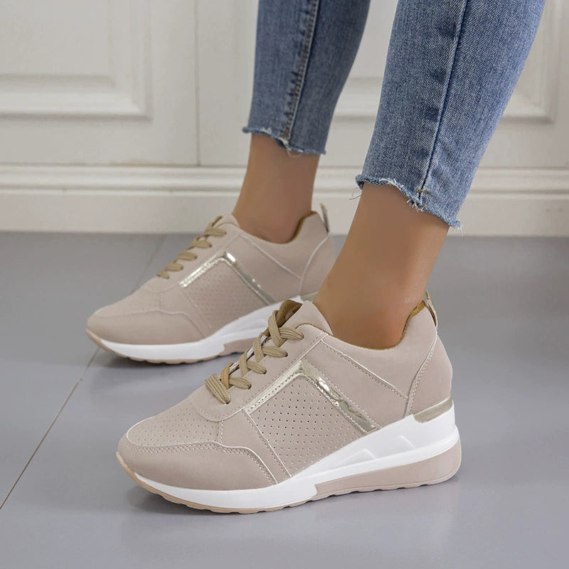Lace Up Wedge Sneakers Secondary image