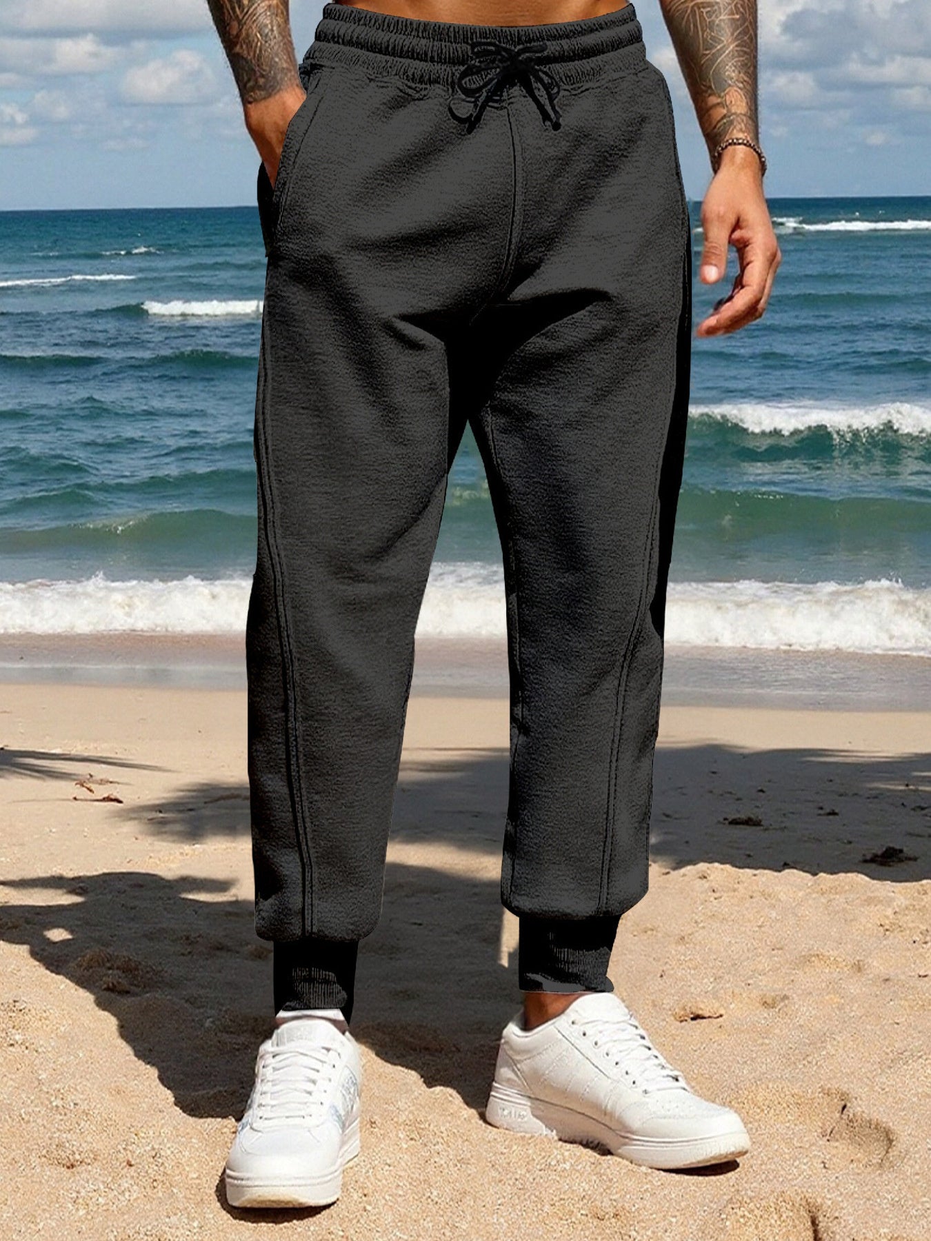 Men's Full Size Casual Drawstring Joggers Plus Size Secondary image