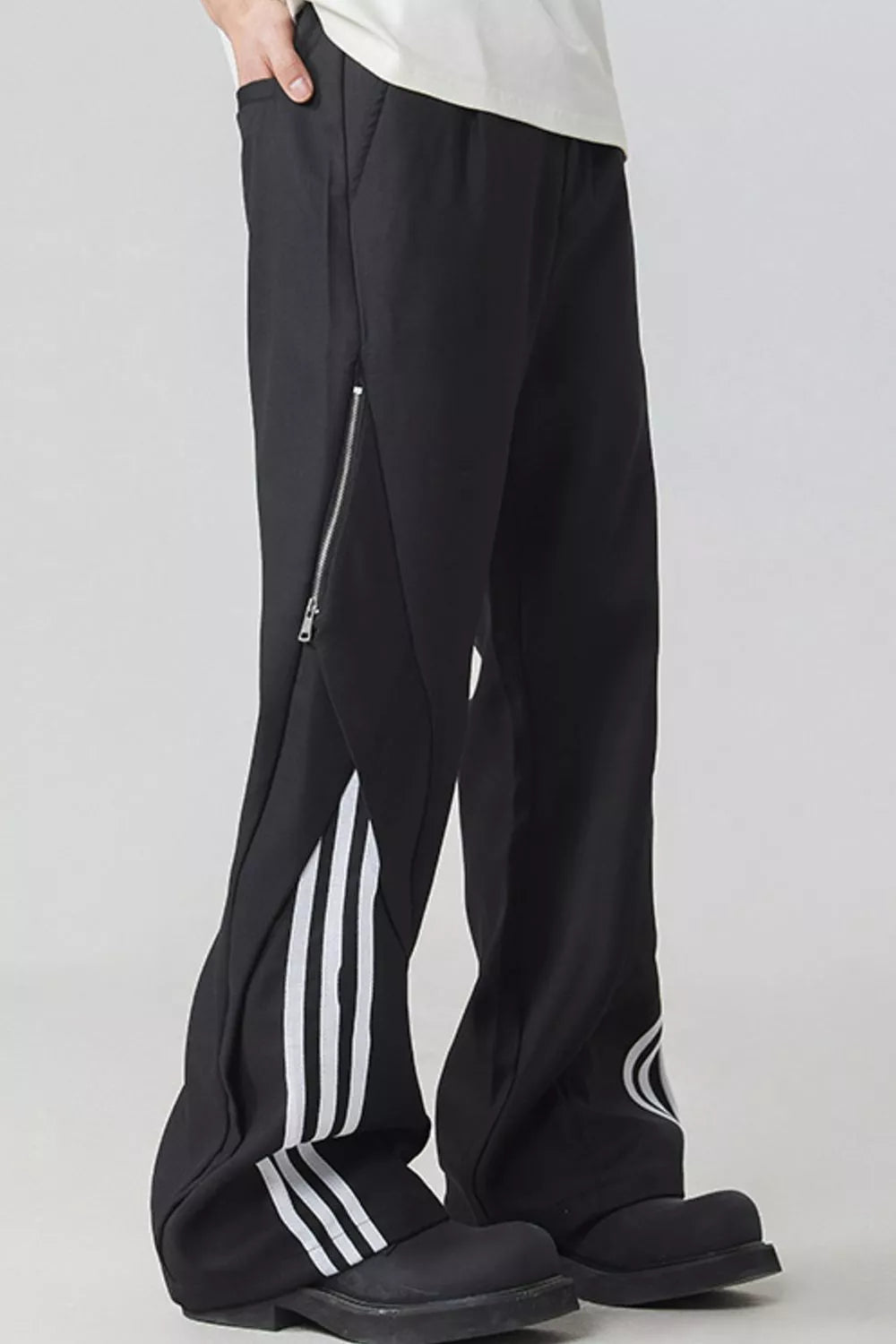 Men's Plus Size Side Stripe Wide Leg Pants Secondary image