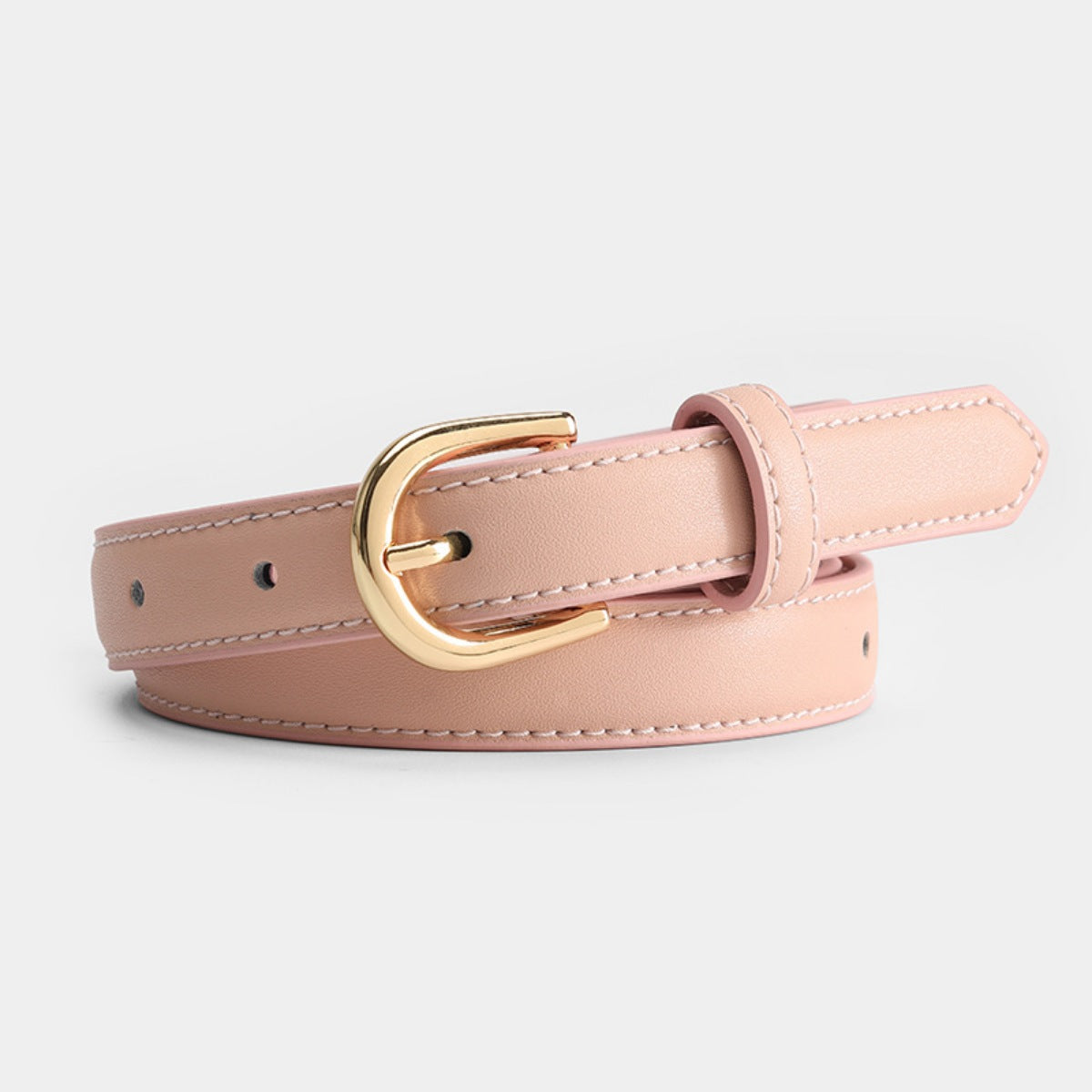 Leather Belt with Golden Buckle Secondary image