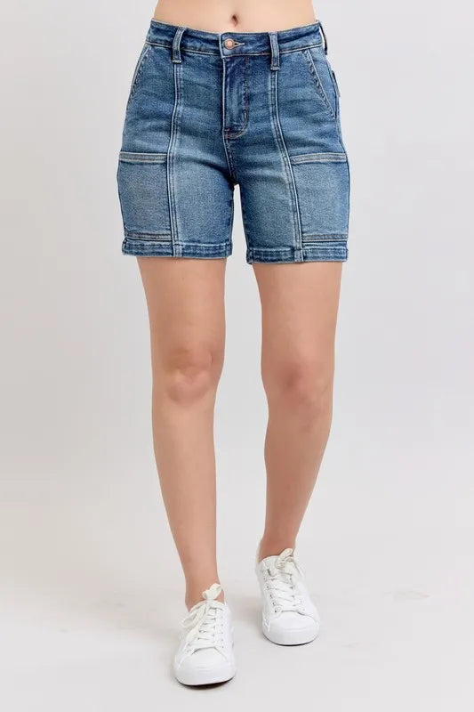 Judy Blue Full Size High Rise Denim Shorts Plus Size Secondary image