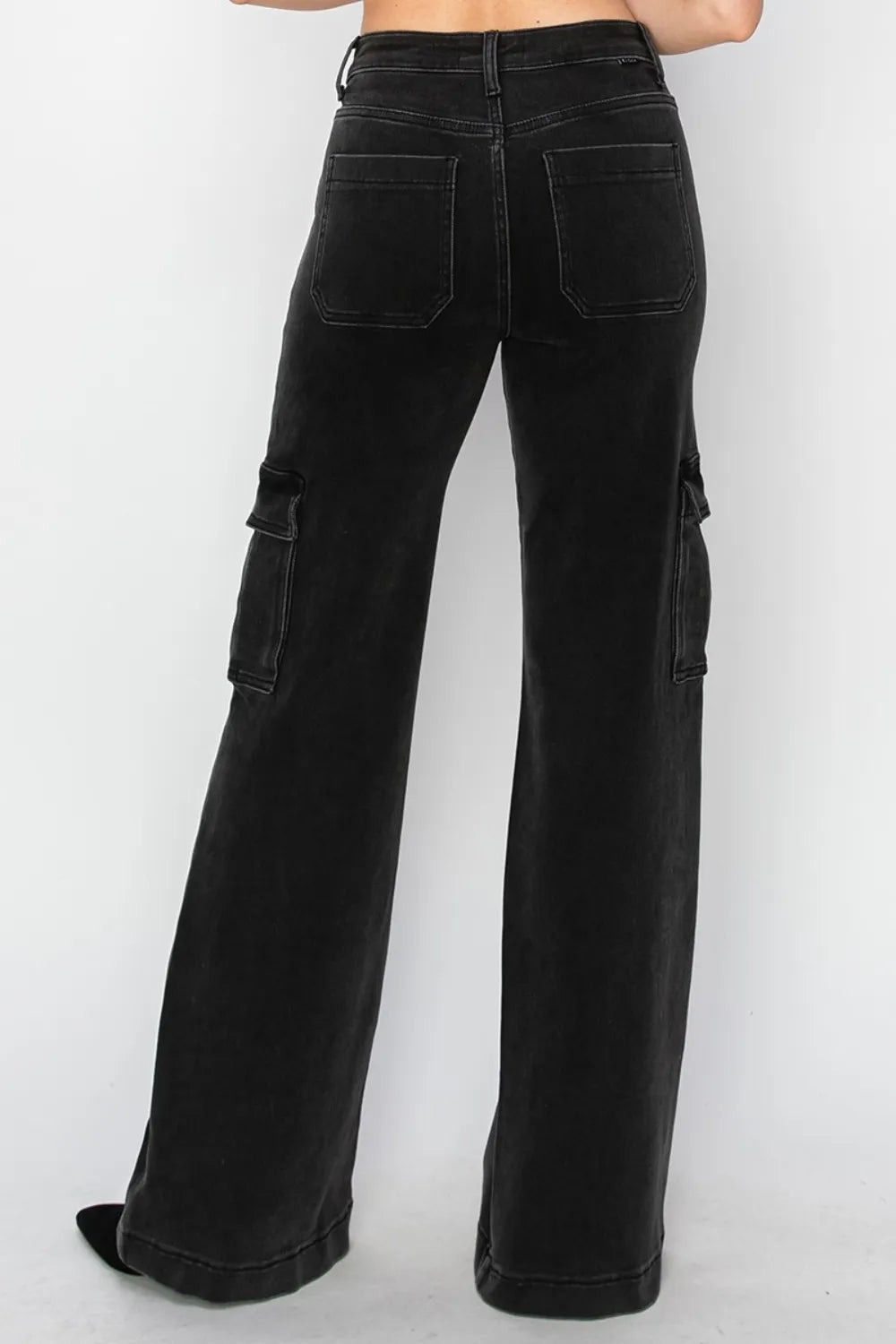 Risen Full Size High Rise Wide Leg Cargo Jeans Secondary image