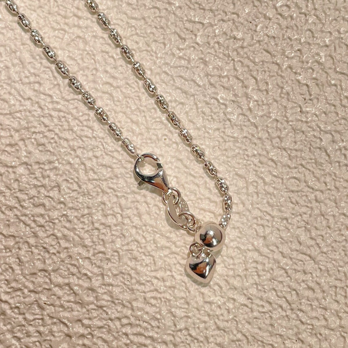 925 Sterling Silver Heart Necklace Secondary image