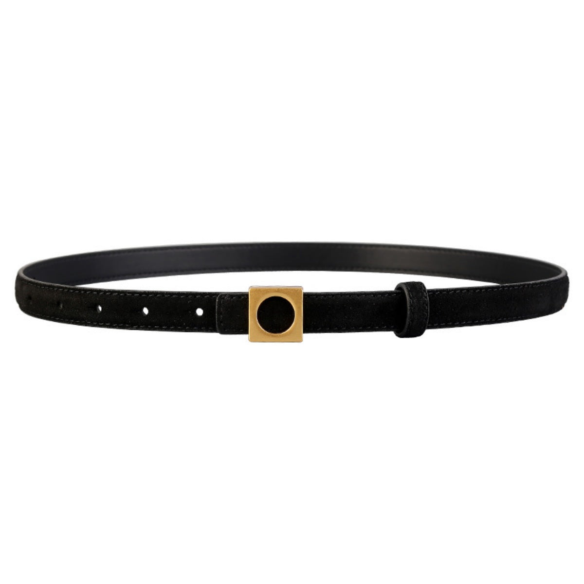 Leather Square Buckle Skinny Belt Secondary image